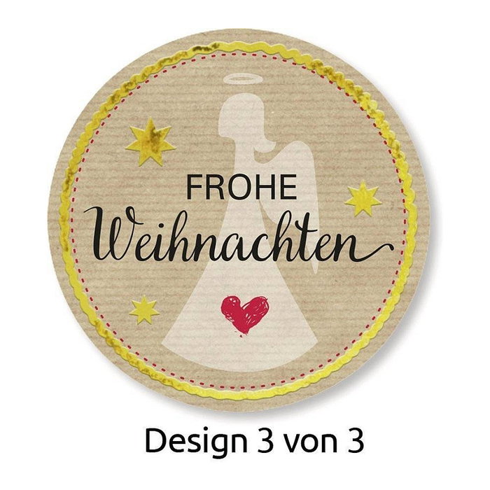 AVERY Zweckform Etiquetas Frohe Weihnachten, marrón, 50 unidades AVERY Zweckform Etiquetas Frohe Weihnachten, marrón, 50 unidades