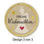 AVERY Zweckform Etiquetas Frohe Weihnachten, marrón, 50 unidades