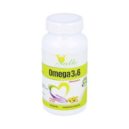EL VALLE Omega 3 y Omega 6 (Aceite de Borraja y Salmón) 120 Perlas - Contribuye al funcionamiento normal del corazón y colesterol