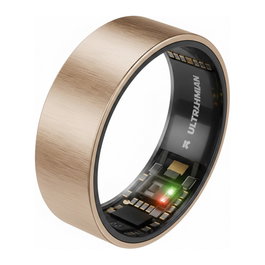 Ultrahuman Ring Air - Smart Ring para Mujer y Hombre - Seguimiento de Sueño y Fitness - Frecuencia Cardíaca - Rosa Cepillado Talla 11