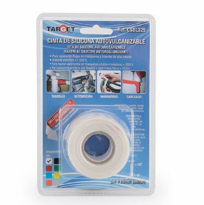 TARGET Cinta Silicona Blanca Autovulcanizable 25mm x 3m TARGET Cinta Silicona Blanca Autovulcanizable 25mm x 3m