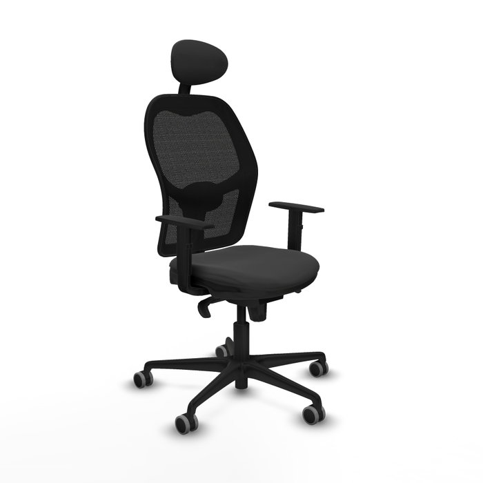 PIQUERAS Y CRESPO Silla de oficina Jorquera con mecanismo sincro, gris oscuro y negro PIQUERAS Y CRESPO Silla de oficina Jorquera con mecanismo sincro, gris oscuro y negro