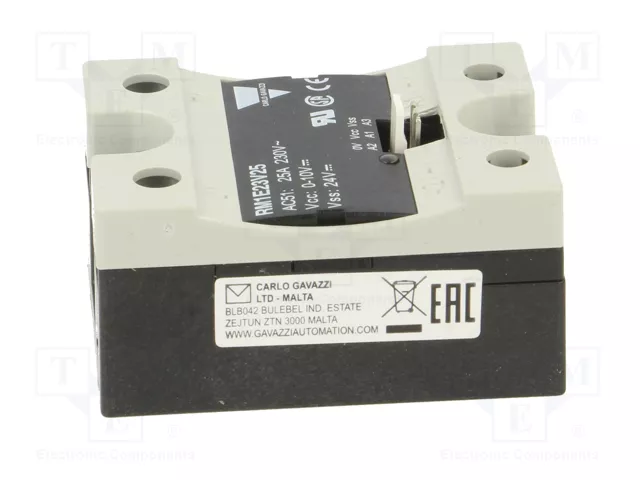 CARLO GAVAZZI RM1E23V25 Relé de semiconductor monofásico 25A 90-265VAC