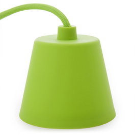 Portalámparas E27 Cable - Rosetón - Verde