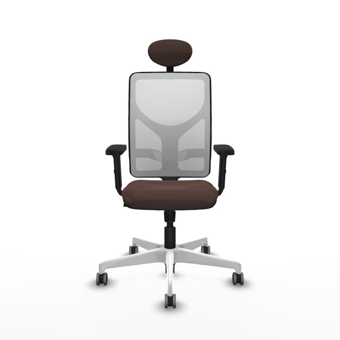 PIQUERAS Y CRESPO Silla de oficina Motilla con mecanismo Sincro, Marrón oscuro y Blanco PIQUERAS Y CRESPO Silla de oficina Motilla con mecanismo Sincro, Marrón oscuro y Blanco