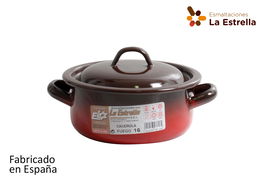 La Estrella Cacerola Esmaltada con Tapa 1.4L 16 cm (6 Unidades)