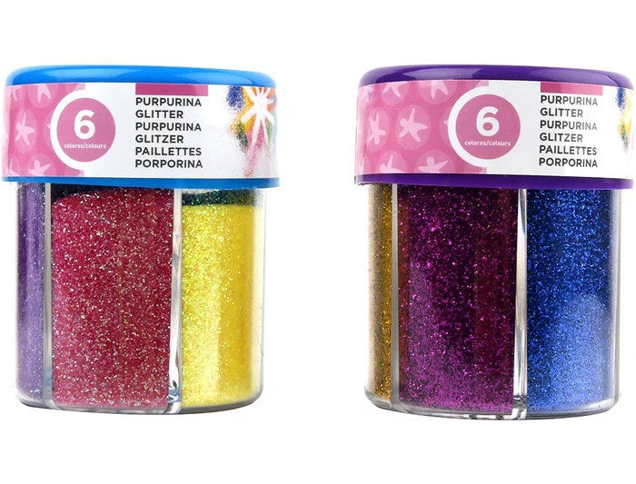 Liderpapel Purpurina Fantasía Colores Metalicos 6 Colores Surtidos Bote 120 gr