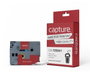 Capture Cinta de Etiquetas TZE641, 18mm x 8m, Negro sobre Amarillo, Compatible con P-Touch PT-18, PT-E300VP, PT-H500 y Otros Modelos