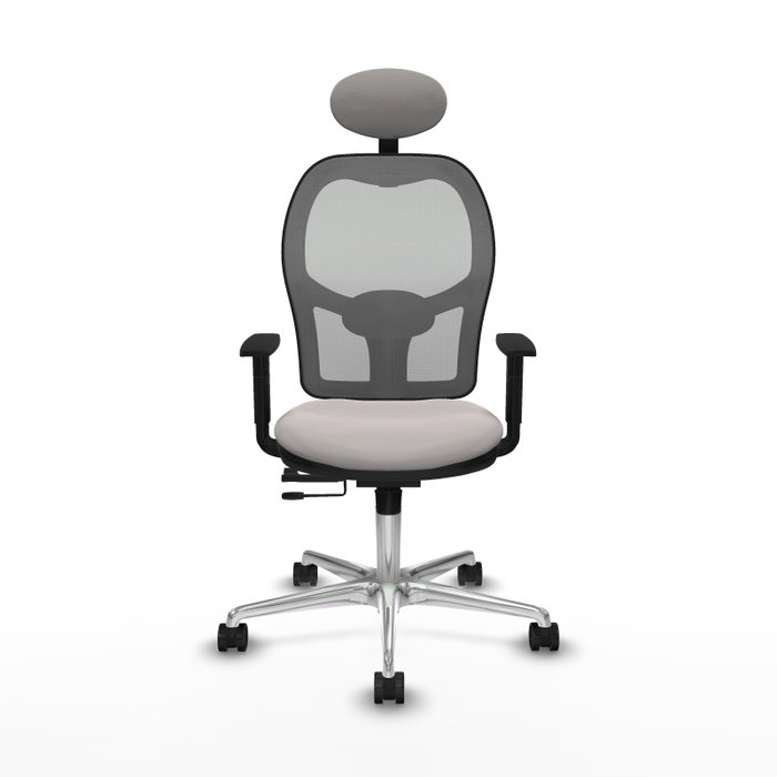 PIQUERAS Y CRESPO Silla de oficina Jorquera con mecanismo Sincro/Traslack Blanco y Gris PIQUERAS Y CRESPO Silla de oficina Jorquera con mecanismo Sincro/Traslack Blanco y Gris