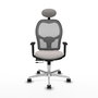 PIQUERAS Y CRESPO Silla de oficina Jorquera con mecanismo Sincro/Traslack Blanco y Gris