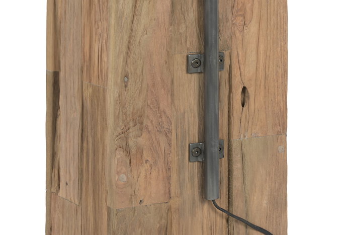 DKD Home Decor 2c 24 Lámpara Pie Balines Natural Negro Teca y Hierro 57 x 55 x 160 cm DKD Home Decor 2c 24 Lámpara Pie Balines Natural Negro Teca y Hierro 57 x 55 x 160 cm