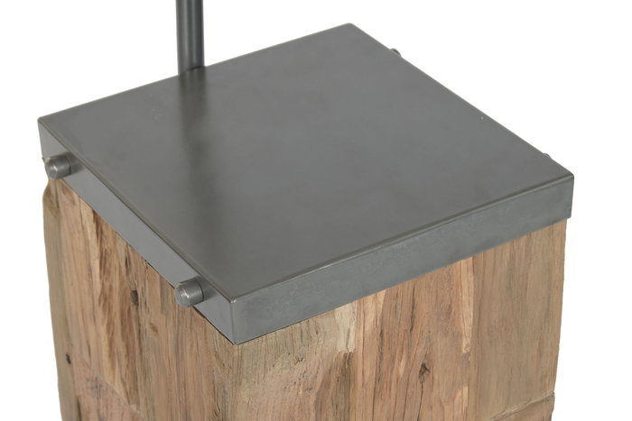 DKD Home Decor 2c 24 Lámpara Pie Balines Natural Negro Teca y Hierro 57 x 55 x 160 cm DKD Home Decor 2c 24 Lámpara Pie Balines Natural Negro Teca y Hierro 57 x 55 x 160 cm