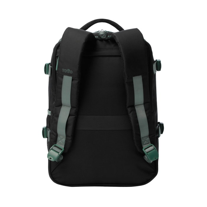 Totto Mochila de Viaje Trip Verde ET04CTY001-2510-V7KM, para Portátil 16", Dimensiones Low Cost