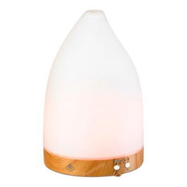SERENE Difusor Aura Blanco 130 Ml Vidrio y Madera