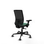 PIQUERAS Y CRESPO Silla de oficina Yunquera con mecanismo Sincro, Verde esmeralda y Negro