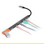 BakkerElkhuizen Hub USB-C 7 en 1 con 3 USB-A y 4 USB-C, 5000 Mbit/s, Aluminio Negro Gris, Cable 0.15 m - Compatible con Windows, Mac, Linux, ChromeOS