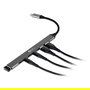 BakkerElkhuizen Hub USB-C 7 en 1 con 3 USB-A y 4 USB-C, 5000 Mbit/s, Aluminio Negro Gris, Cable 0.15 m - Compatible con Windows, Mac, Linux, ChromeOS