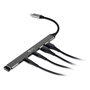 BakkerElkhuizen USB-C Hub 7-in-1 (3 x USB-A + 4 x USB-C) Negro, Gris