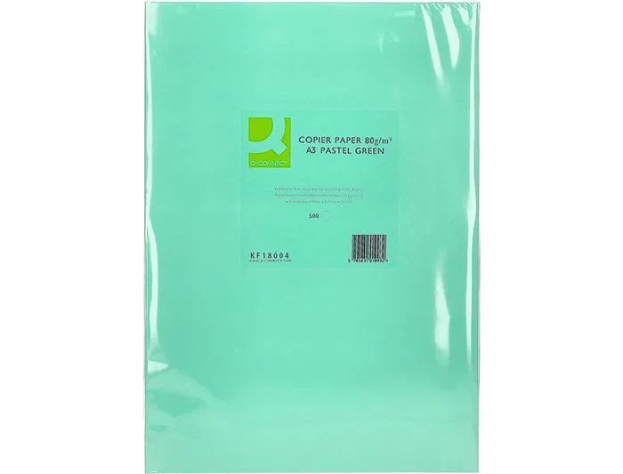 Q-connect Papel Color DIN A3 80gr Verde Paquete 500 Hojas