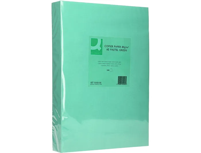 Q-connect Papel Color DIN A3 80gr Verde Paquete 500 Hojas