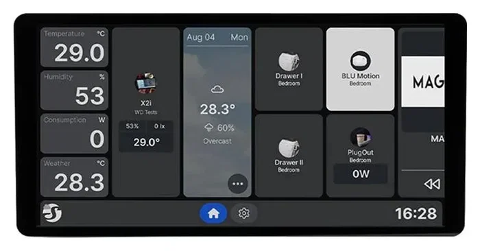 Shelly Wall Display X2i Panel de Control de 6.95” WiFi/BLU Negro