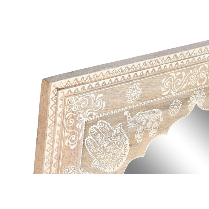 DKD Home Decor Set de Consola Rk 22 India Folk de 2 Piezas en Madera de Mango Natural