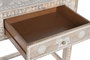 DKD Home Decor Rk 22 Consola India Folk Set de 2 Piezas Madera Mango Natural 40 x 76 x 117 cm Pintado a Mano con Espejo y Cajones