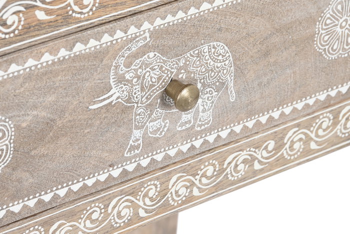 DKD Home Decor Rk 22 Consola India Folk Set de 2 Piezas Madera Mango Natural 40 x 76 x 117 cm Pintado a Mano con Espejo y Cajones DKD Home Decor Rk 22 Consola India Folk Set de 2 Piezas Madera Mango Natural 40 x 76 x 117 cm Pintado a Mano con Espejo y Cajones