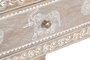 DKD Home Decor Rk 22 Consola India Folk Set de 2 Piezas Madera Mango Natural 40 x 76 x 117 cm Pintado a Mano con Espejo y Cajones