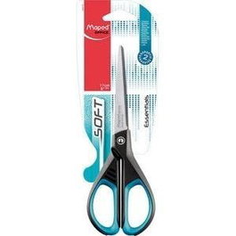 Maped E4682 Tijeras Essentials Soft Ambidiestros 17 cm Simétricas Azul-Negro