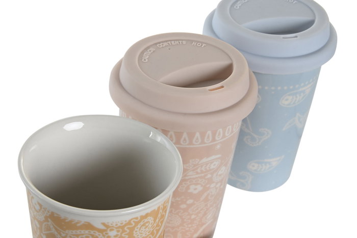 DKD Home Decor Mug Colección Bandana Pastel Shabby Porcelana y Silicona Azul Rosa Amarillo Apto Microondas y Lavavajillas 10 x 14 x 10 cm (6 Unidades) 400ml DKD Home Decor Mug Colección Bandana Pastel Shabby Porcelana y Silicona Azul Rosa Amarillo Apto Microondas y Lavavajillas 10 x 14 x 10 cm (6 Unidades) 400ml