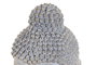 DKD Home Decor Figura de Buda en Fibra de Vidrio Acabado Envejecido Gris