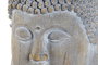 DKD Home Decor Figura de Buda en Fibra de Vidrio Acabado Envejecido Gris