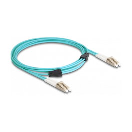 DeLOCK Cable de fibra óptica LC Duplex a LC Duplex Multimodo OM3 3 m con armadura metálica