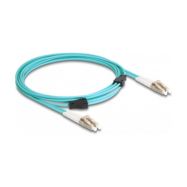 DeLOCK Cable de fibra óptica LC Duplex a LC Duplex Multimodo OM3 3 m con armadura metálica DeLOCK Cable de fibra óptica LC Duplex a LC Duplex Multimodo OM3 3 m con armadura metálica