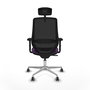 PIQUERAS Y CRESPO Silla de oficina Mardos con mecanismo Sincro, Morado y Negro