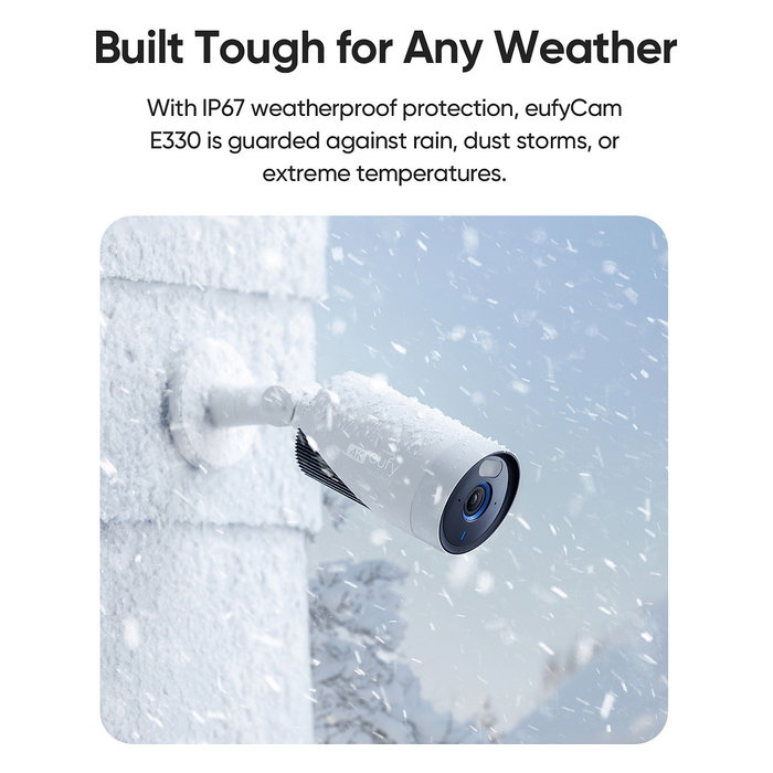 EUFY eufyCam E330 Cámara de Seguridad Exterior IP Inalámbrica 4K, 138°, Visión Nocturna, IP67, WiFi, Alexa, Google Assistant EUFY eufyCam E330 Cámara de Seguridad Exterior IP Inalámbrica 4K, 138°, Visión Nocturna, IP67, WiFi, Alexa, Google Assistant