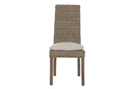 DKD Home Decor Silla Balines 57 x 98 x 45 cm Madera Mahogany Ratan Marron Beige (2 Unidades)