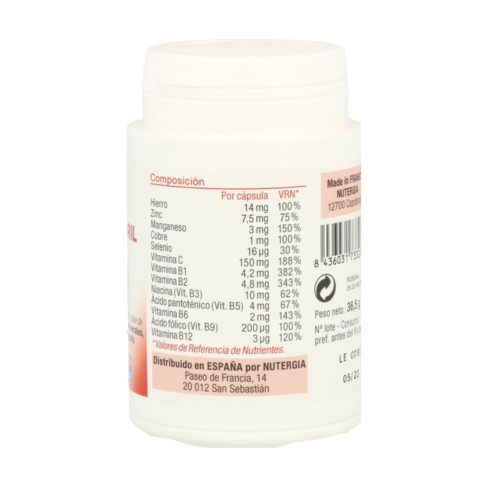 Nutergia Ergyferil 60 cápsulas