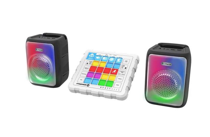 iDance Reproductor y Barra de Sonido con Altavoces para DJ Blanco 20x60x19 cm