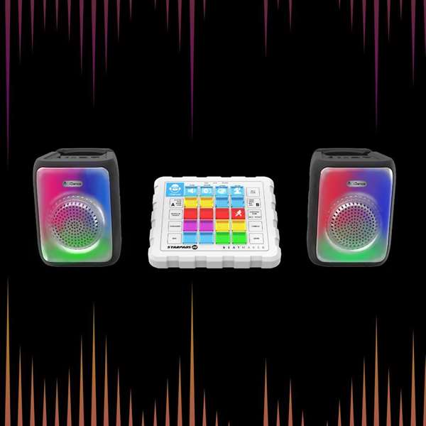 iDance Reproductor y Barra de Sonido con Altavoces para DJ Blanco 20x60x19 cm