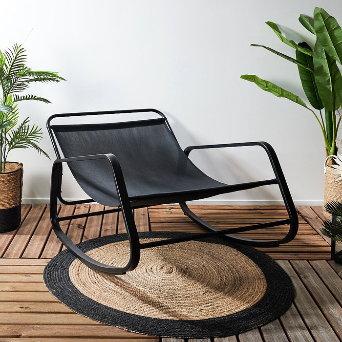 Home Deco Factory Butaca-Mecedora Miami Negra