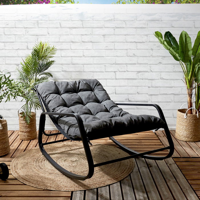 Home Deco Factory Butaca-Mecedora Miami Negra
