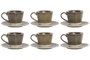 DKD Home Decor Juego de Café Liangfeng 26 Verde, 6 Piezas