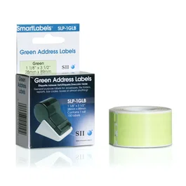 Seiko Instruments SLP-1GLB Etiqueta Verde para Impresora Autoadhesiva