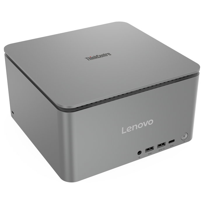 Lenovo ThinkCentre Neo Ultra Mini PC USFF - Intel Core i7-14700T, 16 GB DDR5, 1 TB SSD NVMe, NVIDIA GeForce RTX 4060 8 GB, Windows 11 Pro, Gris, Aleman