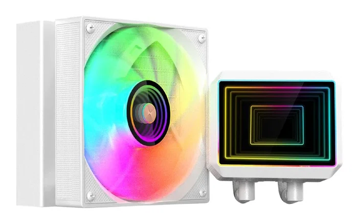 Mars Gaming ML-TWO120W Kit Refrigeración Líquida CPU AIO 1x120mm ARGB Blanco Infinity Mirror Compatible con Sockets Intel/AMD Hasta 300W TDP