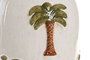 DKD Home Decor Jarrón de Cerámica Palmeras Pintado a Mano