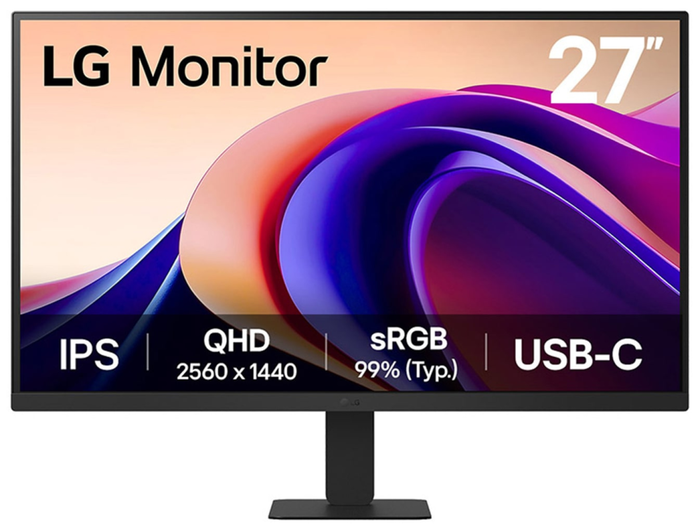 LG Monitor 27" QHD 2560x1440 IPS 100Hz HDR10 USB-C Negro