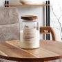 Home Deco Factory Vela Perfumada en Tarro, Aroma Cachemira, Tapa Madera Acacia, 650g para 45h, Cocooning - 16.5 cm